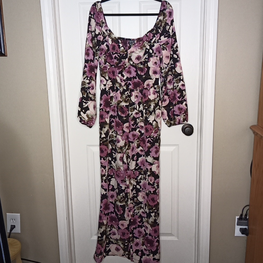 NEW Lily Rose Floral Jumpsuit Off Shoulders Option Sz. XL